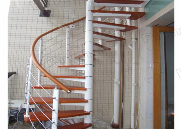 Small Custom Spiral Staircase Stainless Steel Carbon / Stainless Steel Post