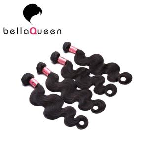 Quality Natural Black Virgin Body Wave Peruvian Human Hair Weave 100g wholesale