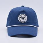 Wholesale Blue Rope Baseball Cap Custom Structured Embroidery Logo 5 Panel Golf
