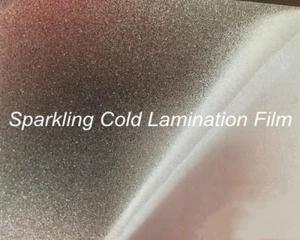 Quality Semi Clear Sparkle Cold Lamination Film 0.5mm Glitter Cold Lamination Film wholesale