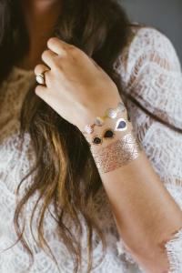 Quality Gold foil Jewelry temporary tattoo, armbands metallic foil tattoo wholesale