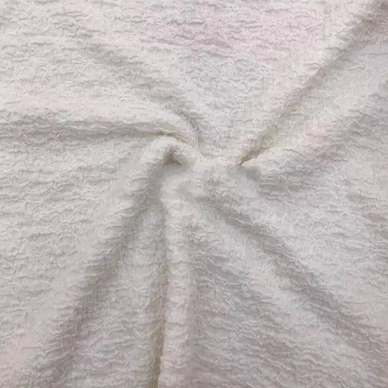180-300gsm 100% Polyester Pleated Stretch Knitted Fabric Plain Crinkle Material