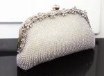 Classic full crystal rhinestone clutch dinner evening lady bride bridesmaid