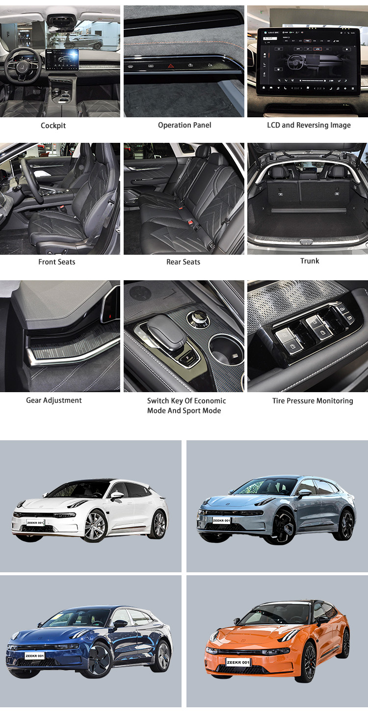 Electric Sedan EV Cars High Speed New Energy EV 100km Geely Zeekr 001
