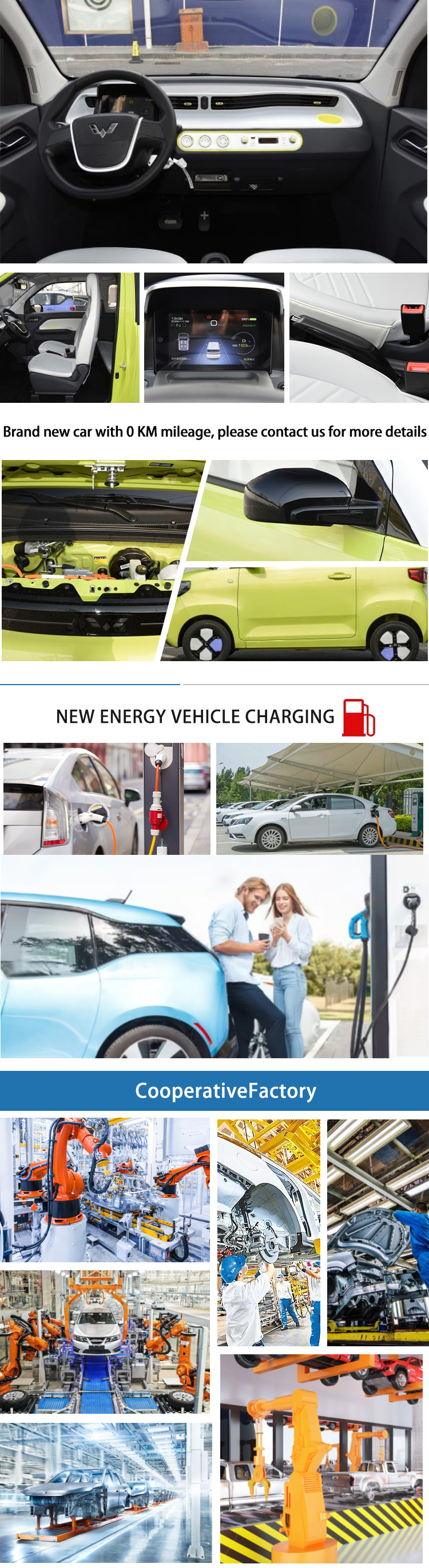 Pure Mini Electric Car 2 Seater Modern Compact New Energy Vehicles