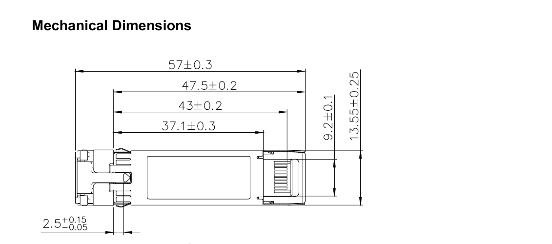 Fiber Type Multi Mode Fiber OM3 network 10G SFP 850nm 300m LC Optical Transceiver Module for Data Center