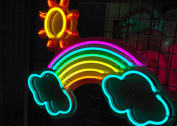rainbow Custom neon sign led silica gel acrylic board handmade fashion lighting