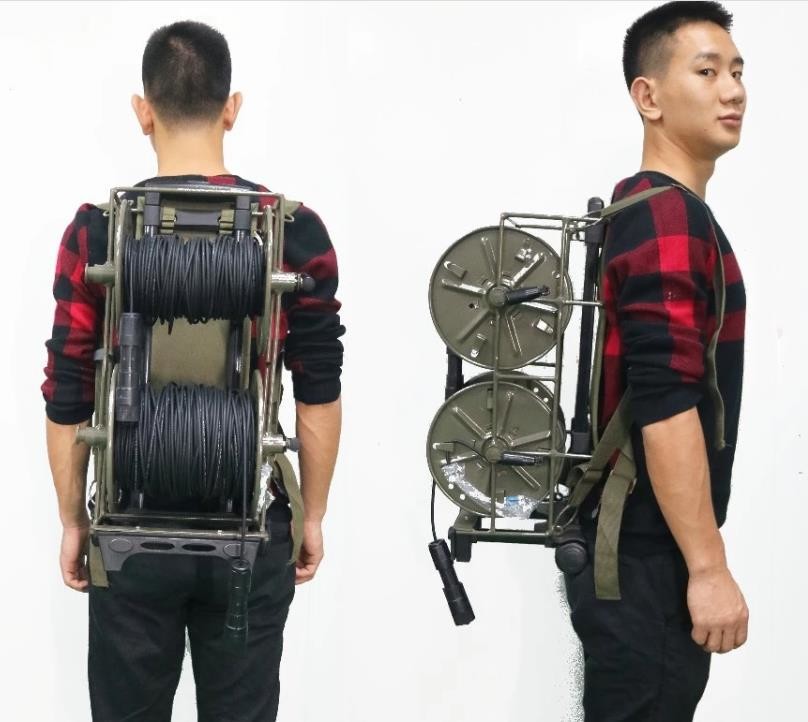 Anti Torsion Outdoor Cable Reel Army Green Color 160-1800 M Capacity