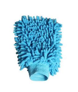 Quality Microfiber Silicone Cleaning Gloves , Soft Chenille Mitt Car Wash Glove wholesale