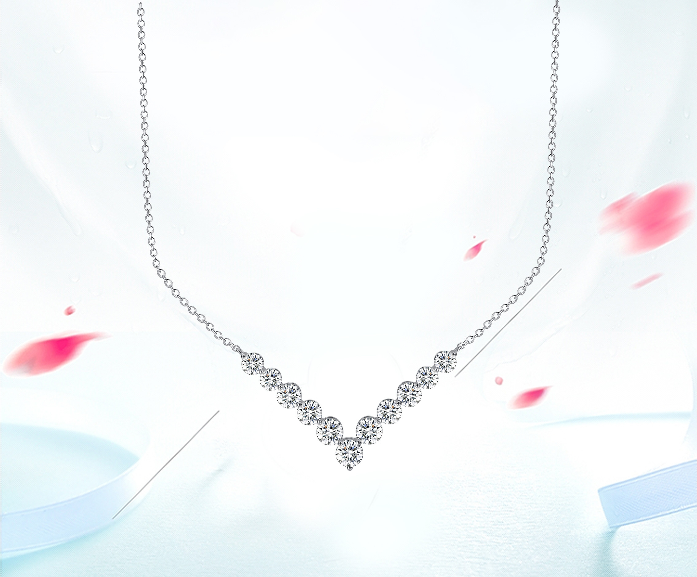 18k Gold Moissanite Diamond Smile Necklace Pendant For Gift Giving