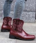 Female Ladies' Leather Western Cowboy Boots With Excellent Performance