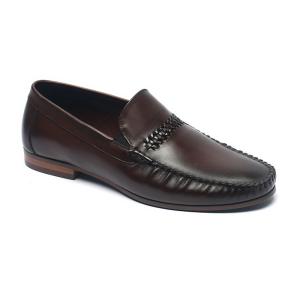 Quality Fashionable durable anti skid Coffee Mens Leather Moccasins wholesale