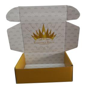 Quality High Gloss Vanishing Foil Stamper Corrugated Cardboard Mailer Boxes wholesale