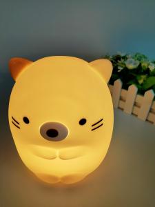 Quality Cartoon Hamster Soft Silicone Toys , Silicone Color Changing Night Light wholesale