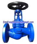 DN50 DN100 DN200 GS-C25 PN16 PN40 bellows globe valve with blue color