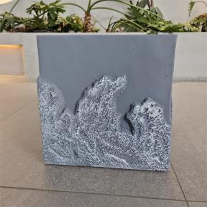 Quality Minimalist Blue Fiber Clay Planter Waterproof For Yard Decorating wholesale