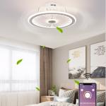 Modern Bedroom Led Smart Ceiling Fan Light Creative Study Diningroom ceiling