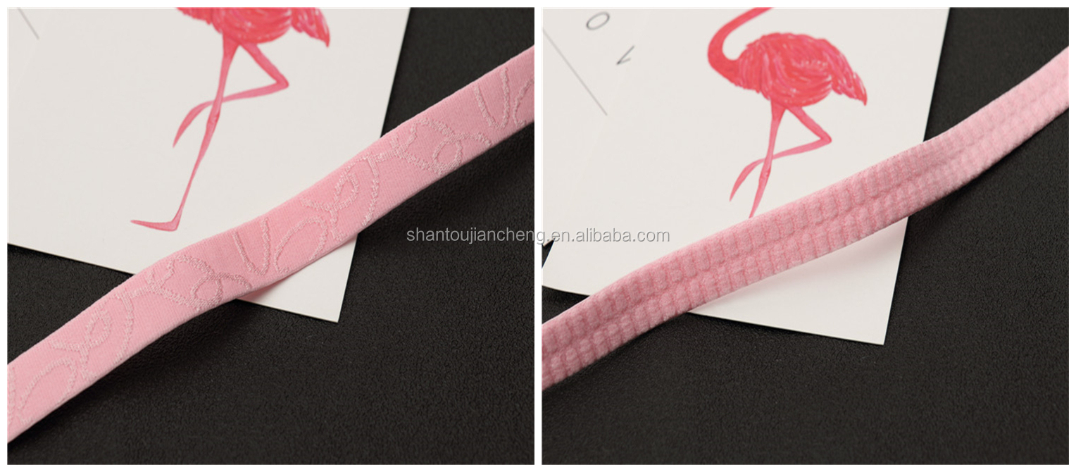 13mm High quality bra woven jacquard straps nylon elastic band straps customizable sexy bra straps
