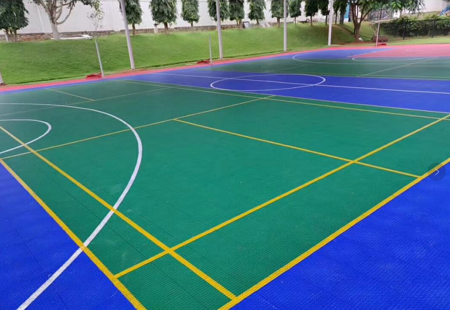 Intelligent Pp Interlocking Sports Tiles Portable Basketball Sport Court Material