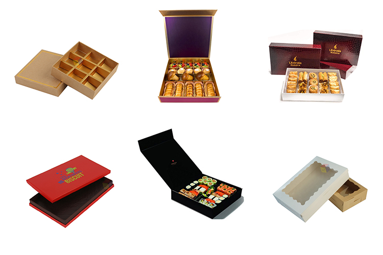 Custom White Square 2 Piece Paper Candy Chocolate Gift Box with Lid and Divider Slots