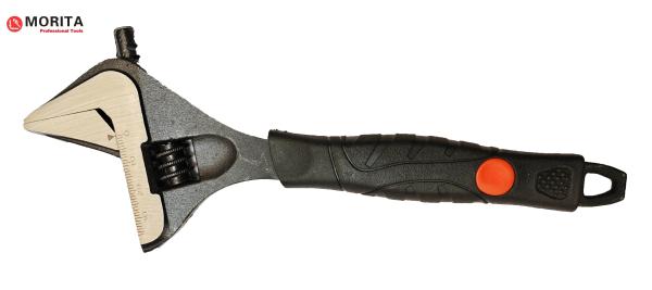 Extra Wide Jaw Adjustable Pipe Wrench CR-V Steel 6" 8" 10" 12" Grind Faces