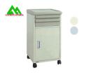 Steel Bedside Tables Hospital Ward Equipment , Bedside Cabinet On Wheels