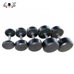 Fixed Weight Round Rubber Coated Dumbbells High Safety For Weight Lifting