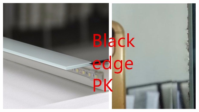 Bathroom Decorative LED Wall Mirror Glass Rectangle 5mm Copper Free Mirror for Hotel