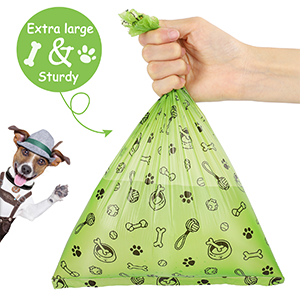 Dog Poop Bag Cornstarch Compostables, Unscented Environment Friendly Compostable Dog Pet Poop Bags, Star Seal Leak Proof