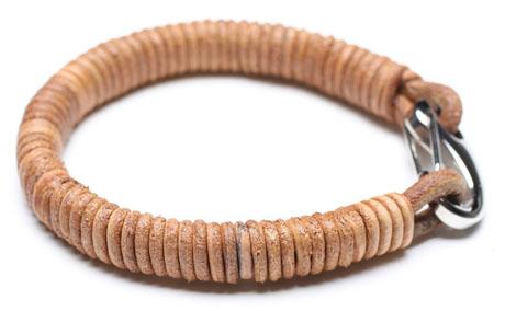 Leather Bracelet, Stainless Steel Clasp