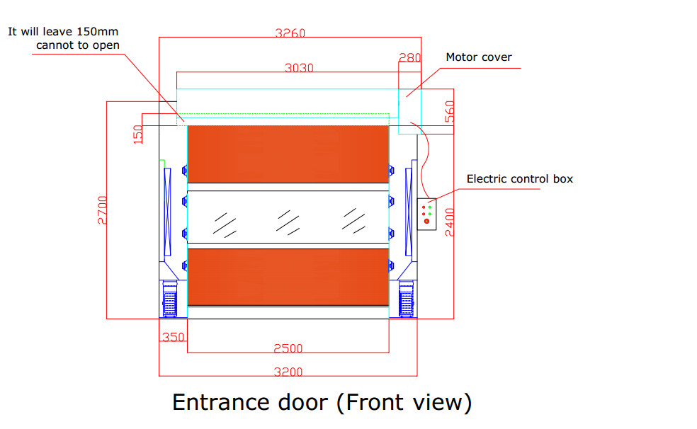 Huge Modular Cargo Air Shower Tunnel With 3 Sides Nozzles , Auto PVC Rolling Doors