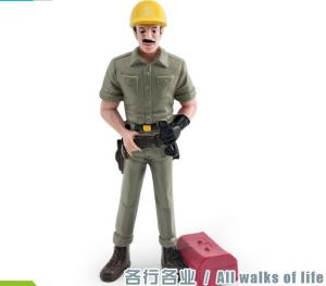 Quality People at Work Model Toy Electrician Figure Pretend Professionals Figurines Career Figures Toys for Boys Girls Kids wholesale