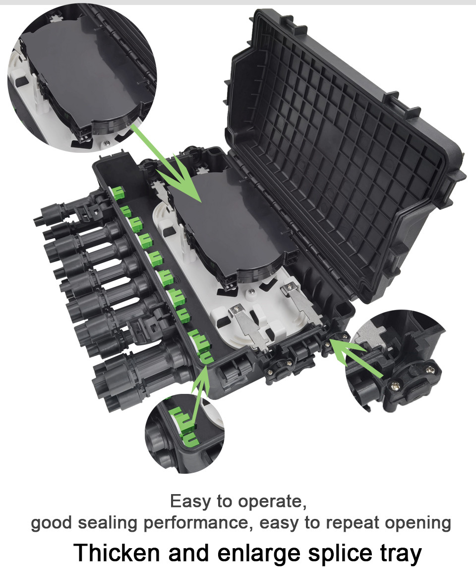 Fast Connect 16 Ports Wall Mounting FTTH Fiber Optic Splice Closure