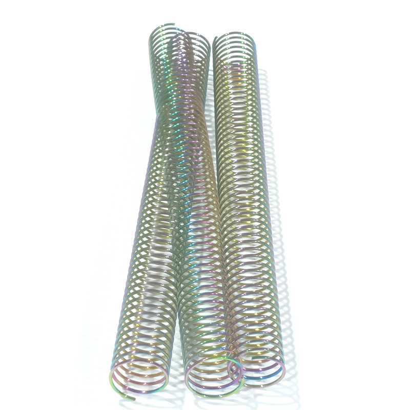 Rainbow Single Loop Electroplated Metal Spiral Coils For Bookbinding