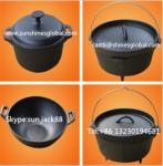 Cast Iron Legged Bake Pot/Cast Iron Casserole &Dutch Oven/Chinese Wok