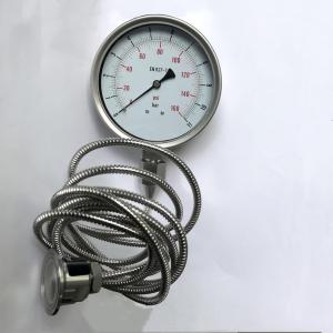 Quality 11 Bar 125mm Dial Diaphragm Seal Pressure Gauge SS 316 Capillary Pressure Gauge wholesale
