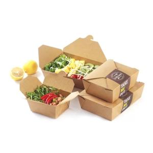 Quality Oilproof Kraft Paper Custom Food Packaging Boxes 18g PE Coating wholesale