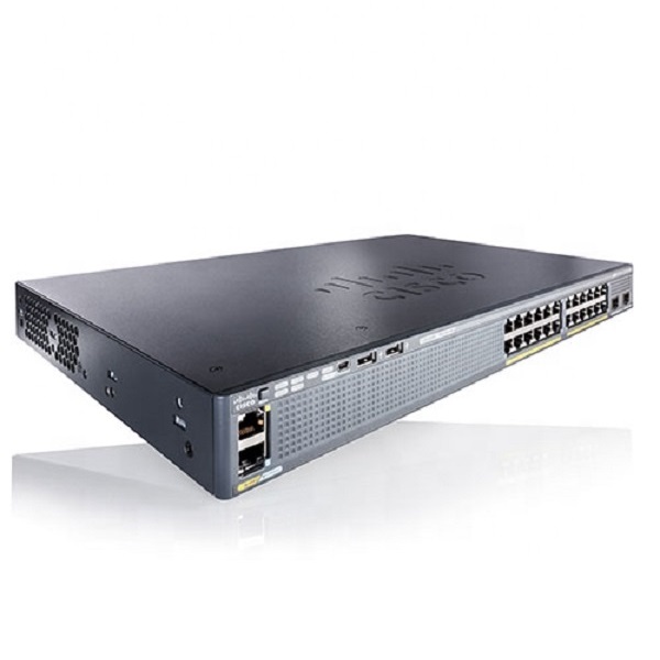 WS-C2960X-24PD-L Original 2960-X 24 Port Gigabit Ethernet PoE Switch with 370W Power and 2 10G SFP Ports