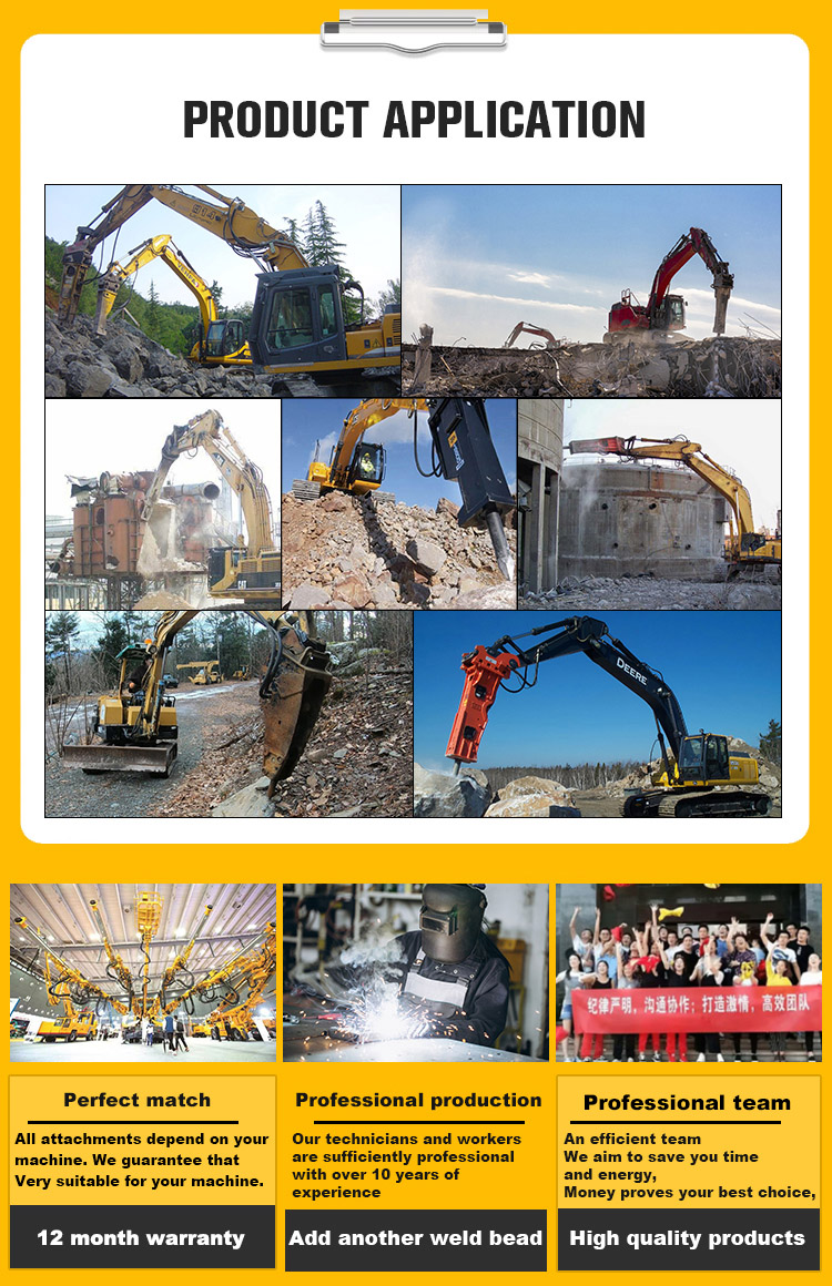 Excavator Hydraulic Rock Breaker Spare Parts Hammer For Mining Side Type Top Type