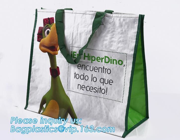 Fashion WaterProof PP Woven Laminated Handle Shopping Bag,fashion laminated reusable pp woven big shopping woven bag