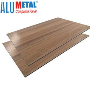 Quality 5mm Wooden Brushed Aluminium Composite Panel High Glossy wholesale