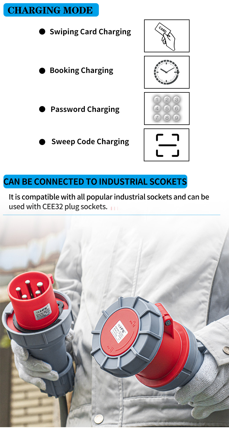 30KW Output Power Gbt Type 2 32A 22Kw Movable Powerbank Fast Intelligent Ocpp Car Charger Portable Dc Ev Charger