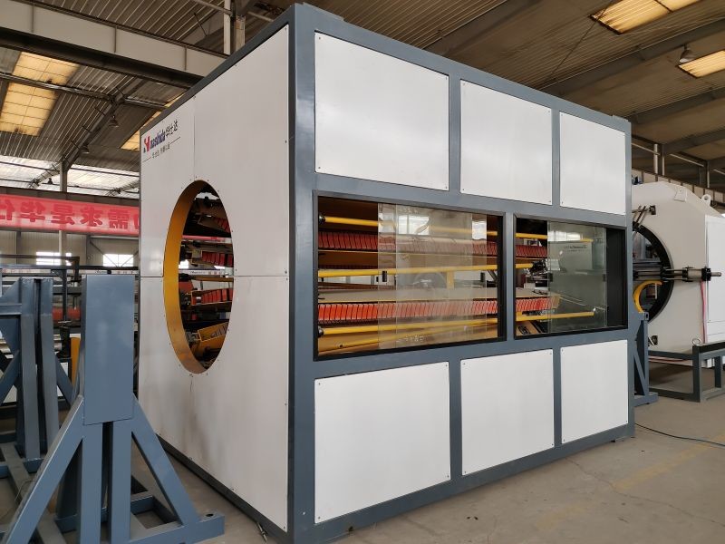 Plastic Pipe Pulling Haul off Double Drawing Machine PE Pipe Production Line