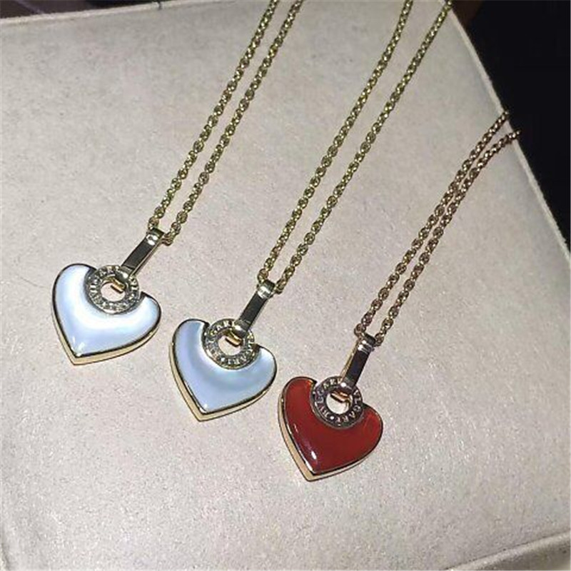 B BVGARI series love diamond necklace 18k gold white gold yellow gold rose gold diamond necklace