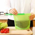 Fancy reusable silicone food storage bag large food storage bag fresh food fruit