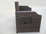 Outdoor Pool Rattan Expansion Daybed , Resin Wicker Furniture