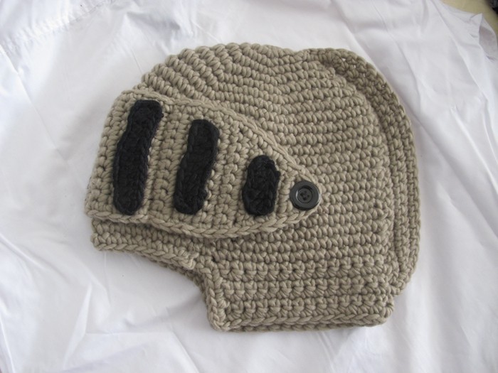 Infant Handmade Crochet Winter Hat Kid Viking Horns Hat Knitted Hat