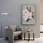 Modern Textured Canvas Oil Painting Abstract Flower Hand Painted Living Room