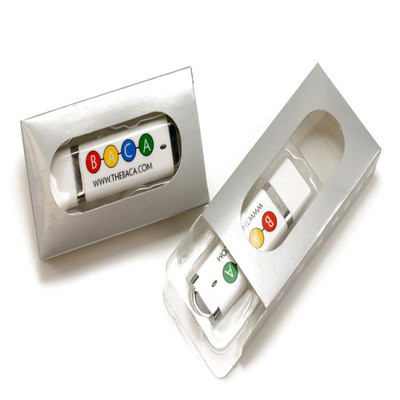 custom USB flash disk color paper box USB flash drive gift packaging box with window