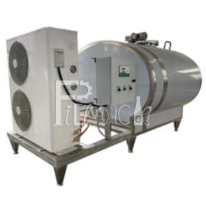 Quality 6000L Fresh Milk Direct Cooling Refrigerator System SUS304 Jacket Storage Tank Horizontal Type wholesale